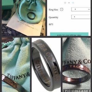 *Authentic* TIFFANY & CO 1837 Titanium Ring, sz 8
